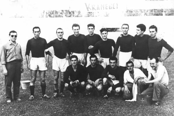 Monselice 1951-52 - Parisotto, Dall’Angelo M, Gemo, Rocca, Dall’Angelo G, Ceccon, Baratto, Soloni V, Piva; Cavaliere, Menoncin, Trentin, Pasin, Citton